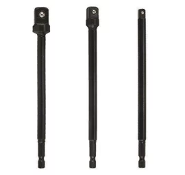 Ilgų adapterių komplektas iš 1/4(6,3 mm) į galvutes 1/4 - 3/8 - 1/2, 150 mm (SA03)