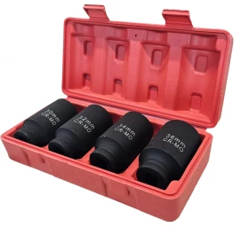 Ilgų smūginių galvučių rinkinys | 12 kampų | 30/32/34/36 mm - 85 mm | 4 vnt. (KR121004)