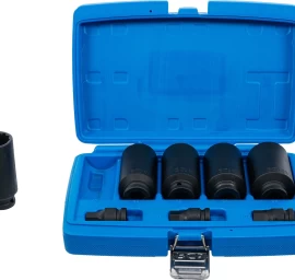 Ilgų smūginių galvučių rinkinys | 12 kampų | su antgaliais | 27 - 36 mm | 8 vnt. (5335)