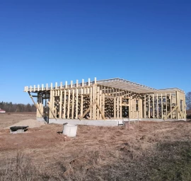Įvairių konstrukcijų karkasinių namų statyba