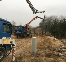 CFA gręžtiniai pamatai žiemą