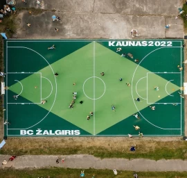 Linijų dažymas stadionuose bei sporto aikštynuose