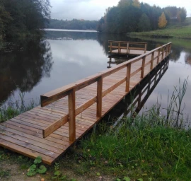 Lieptų, tiltelių, pirsų, pavėsinių ant vandens statyba