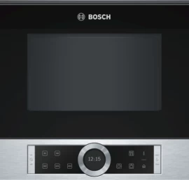 įmontuojama Mikrobangų Krosnelė Bosch Bfr 634gs1 (900w /21l / Plieno Juodos Spalvos)