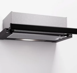 Įmontuojamas 50 cm pločio gartraukis Schlosser H3062GLB-50(BLACK GLASS), juodas