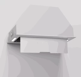 Įmontuojamas 52 cm pločio gartraukis Schlosser GLD52WH1000A (FULL GLASS), baltas