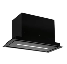 Įmontuojamas 60 cm pločio gartraukis Schlosser HL60TCBL GLASS, juodas, sensorinis vald.