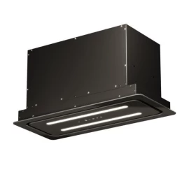 Įmontuojamas 60 cm. pločio gartraukis Schlosser HOE60TCBLA/GLASS, juodas