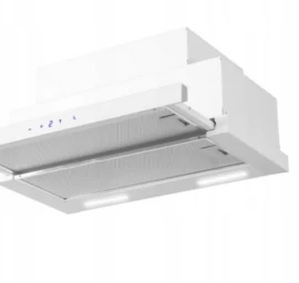 Įmontuojamas gartraukis Schlosser STC60WH GLASS, baltas, 60 cm pločio