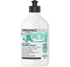 Indų ploviklis Organic People Green tea &amp; Peach For Baby’s dishes 0,5 l
