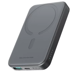 Indukcinis 5000 Mah Usb-a Usb-c 20w Maitinimo Blokas Su Usb-c Kabeliu - Juodas