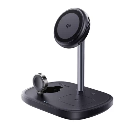 Indukcinis įkroviklis 3-in-1, Skirtas Išmaniesiems Telefonams, Laikrodžiams, Ausinėms Su Aušinimu, 45 W Usb-c Laidas - Juodas