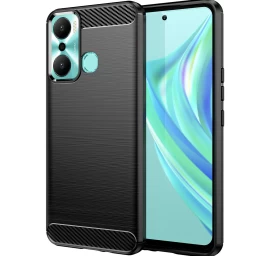 Infinix Hot 20 Play Lankstaus Silikono Anglies Juodos Spalvos Korpuso Dangtelis