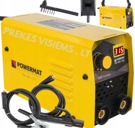 Inverterinis suvirinimo aparatas POWERMAT 20–315A, PM-IMG-315L