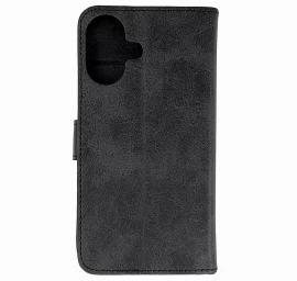 „iphone 16“ Odinis Dėklas „leather Book Case“ – Juodas