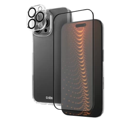 iphone 16 Pro Max Ekrano Ir Fotoaparato Apsauginis Stiklas 3-in-1 Apsauginis Rinkinys D3o - Skaidrus