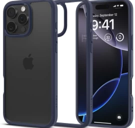 iphone 16 Pro Ultra Hybrid Galinis Dėklas - Mėlynas