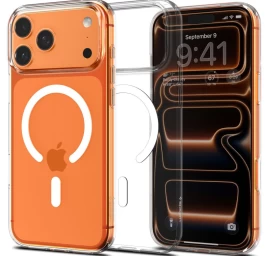 iphone 17 Pro Dėklas magsafe Liquid Crystal - Skaidrus Ir Baltas