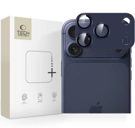 iphone 17 Pro Max Camfull Fit+ Objektyvo Stiklas - Tamsiai Mėlynas