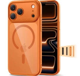 iphone 17 Pro Max Dėklas magpeak Magsafe Cc - Skaidrus Oranžinis