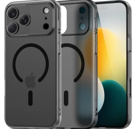 iphone 17 Pro Max Magsafe Magslim Galinis Dėklas - Matinės Juodos Spalvos