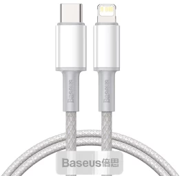 Iphone Usb-c - Lightning Power Delivery Kabelis 20w 1 M, Baltas