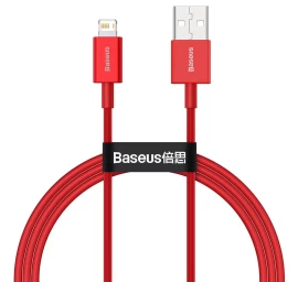 Iphone Usb - Lightning 2.4a 1 M Raudonos Spalvos Kabelis, Skirtas Iphone Usb - Lightning 2.4a