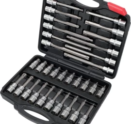 Įpresuotų antgalių rinkinys | 12,5 mm (1/2) | T-star (Torx) | 32 vnt. (YT-77541)
