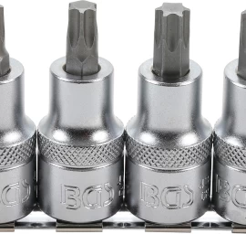 Įpresuotų antgalių rinkinys | 12.5 mm (1/2) | T-Star (Torx) T40 - T55 | 4 vnt. (8886)