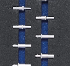 Įrankių dėklas 1/3: Galvutės 6-kampės | 6,3 mm (1/4) | 4 - 13 mm | ilgos | 11 vnt. (4059)