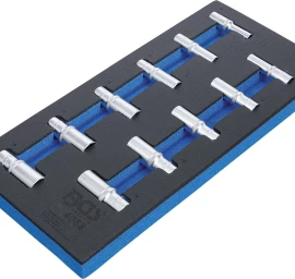 Įrankių dėklas 1/3: šešiakampės galvutės | 10 mm (3/8) | 8 - 19 mm | ilgos | 11 vnt. (4058)