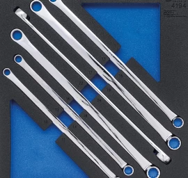 Įrankių dėklas 2/3: dvigubo žiedo veržliarakčių rinkinys | labai ilgi | 10 x 11 - 22 x 24 mm | 6 vnt. (4194)