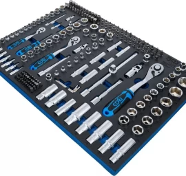 Įrankių dėklas 3/3: Galvučių rinkinys | 6.3 mm (1/4) / 10 mm (3/8) / 12,5 mm (1/2) | 192 vnt. (4036)