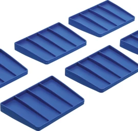 Įrankių nešiojimo dėklo skyrių skirstytuvai | Sustiprintas plastikas | 6 vnt. (70222)