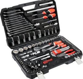 Įrankių rinkinys | 6.3 mm (1/4) / 10 mm (3/8) / 12,5 mm (1/2) | 126 vnt. (YT-38875)