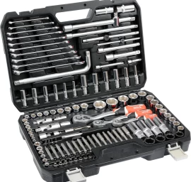 Įrankių rinkinys | 6.3 mm (1/4) / 10 mm (3/8) / 12,5 mm (1/2) | 128 vnt. (YT-38872)