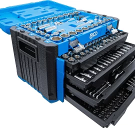 Įrankių rinkinys | 6,3 mm (1/4) / 10 mm (3/8) / 12,5 mm (1/2) | Metriniai ir colių dydžiai | 300 vnt. (74000)