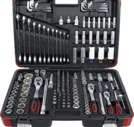 Įrankių rinkinys | 6.3 mm (1/4) / 10 mm (3/8) / 12,5 mm (1/2) | Terkšliniai raktai | 176 vnt. (15217)