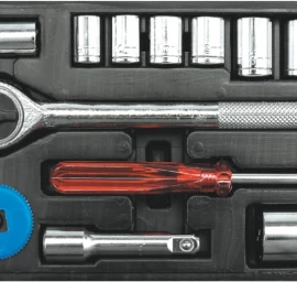 Įrankių rinkinys | 6.3 mm (1/4) + 10 mm (3/8) | 21 vnt. (58210)