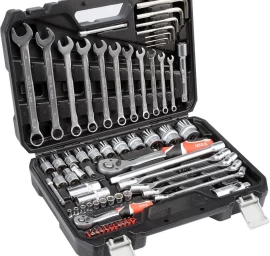 Įrankių rinkinys | 6.3 mm (1/4) + 12.5 mm (1/2) | 77 vnt. (YT-38781)