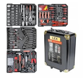 Įrankių rinkinys aliuminiame lagamine | terkšliniai raktai | su ratukais | 188 vnt. (SK58288)