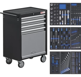Įrankių spintelė BGS Technic 4086 | 4 stalčiai | 151VNT.