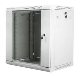 įrengimo Spinta 19&amp;#039;&amp;#039; 12u 600x450mm Pilka (stiklinės Durys)