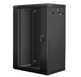 įrengimo Spinta 19&amp;#039;&amp;#039; 18u 600x450mm Juoda (stiklinės Durys)