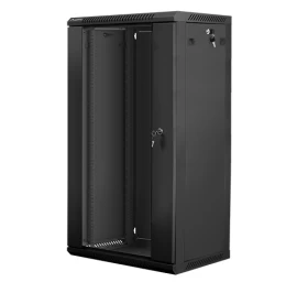 įrengimo Spinta 19&amp;#039;&amp;#039; 22u 600x450mm Juoda (stiklinės Durys)
