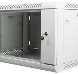 įrengimo Spinta 19&amp;#039;&amp;#039; 6u 600x450mm Pilka (stiklinės Durys)