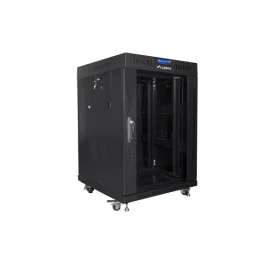 įrengimo Stovas 19&amp;quot; 15u 600x600 Black Glass Door Lcd Lanberg (flat Pack)