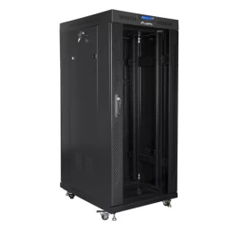 įrengimo Stovas 19&amp;quot; 27u 600x800 Black Glass Door Lcd Lanberg (flat Pack)