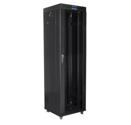 įrengimo Stovas 19&amp;quot; 42u 600x600 Black Glass Door Lcd Lanberg (flat Pack)