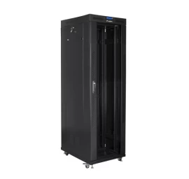 įrengimo Stovas 19&amp;quot; 42u 800x800 Black Lcd Glass Door Lanberg (flat Pack)